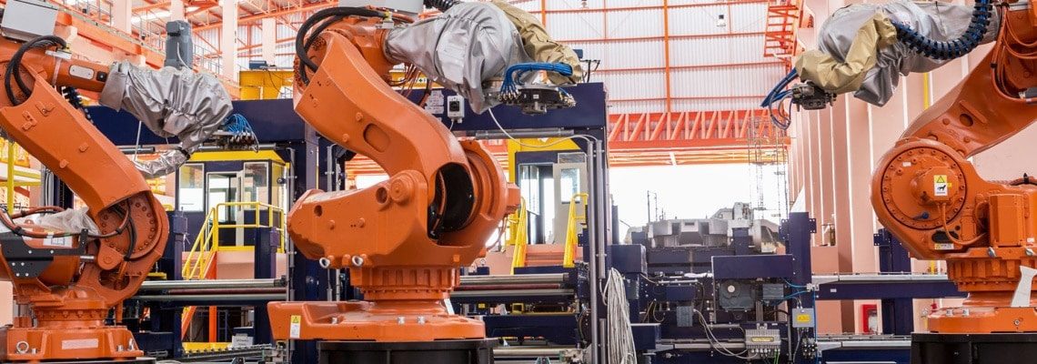 an image of a factory floor like that found in siemens manufacturing