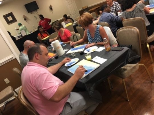An image of Encompass Solutions, Inc. New York ERP Consultants at Paint Night In Greensboro, NC.