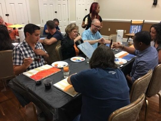 An image of Encompass Solutions, Inc. North Carolina ERP Consultants at Paint Night In Greensboro, NC.