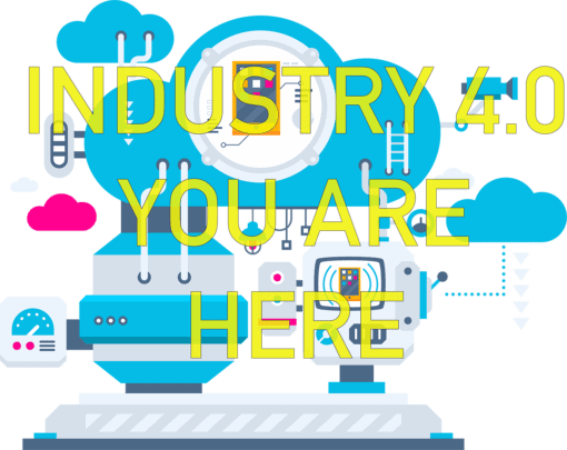 a conceptual graphic representing industry 4.0