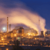 A picture of a steel production plant Like those where US Steel workers are considering organizing a strike.