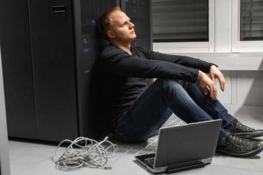 an image of an IT professional wishin he had paid more attention to the 2019 erp trends and digital transformation topics sooner