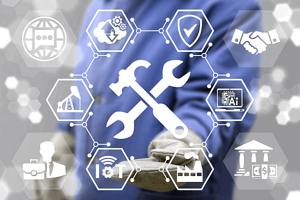 an image of iot for manufacturers and the tools predictive maintenance delivers to manufacturers