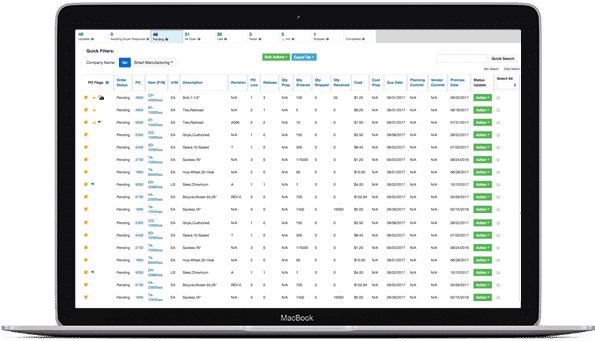 an image of the sourceday procurement automation solutions on a laptop