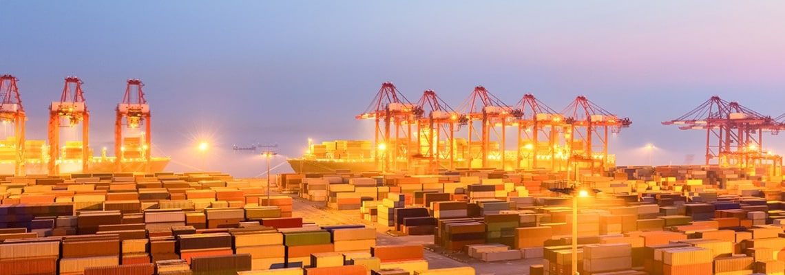 an image of a port facility in the midst of the latest round of us-china tariffs in this current trade war.