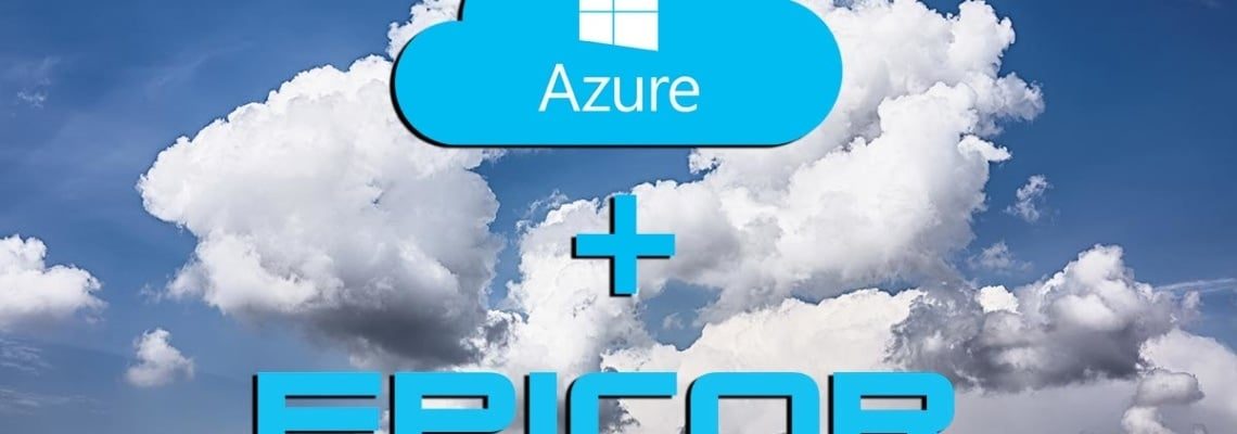 an image of the epicor erp cloud and Microsoft azure logos as part of cloud erp solutions