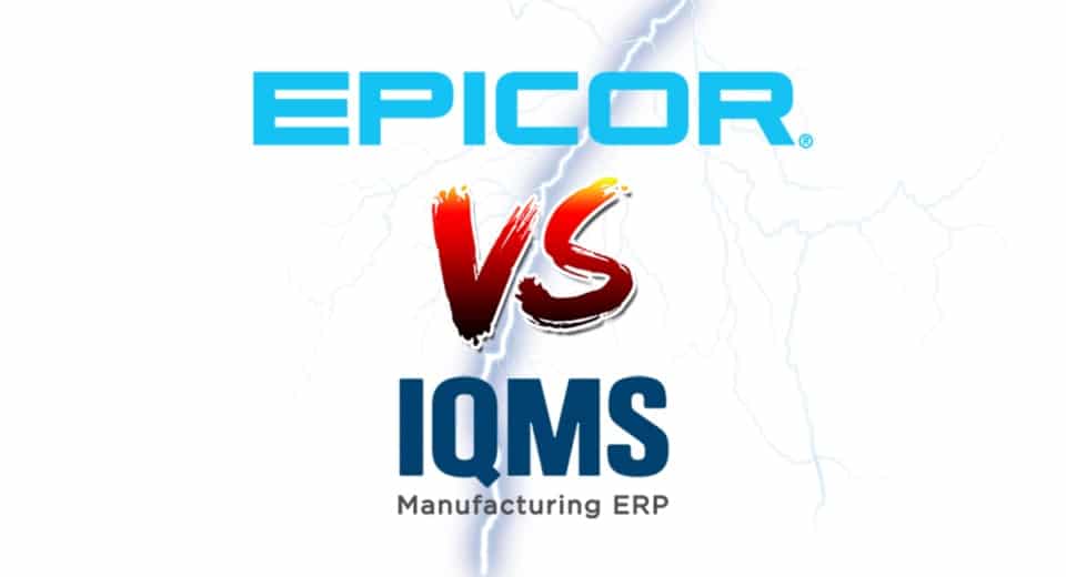 an image of epicor versus IQMS as chosen by metaphase technologies