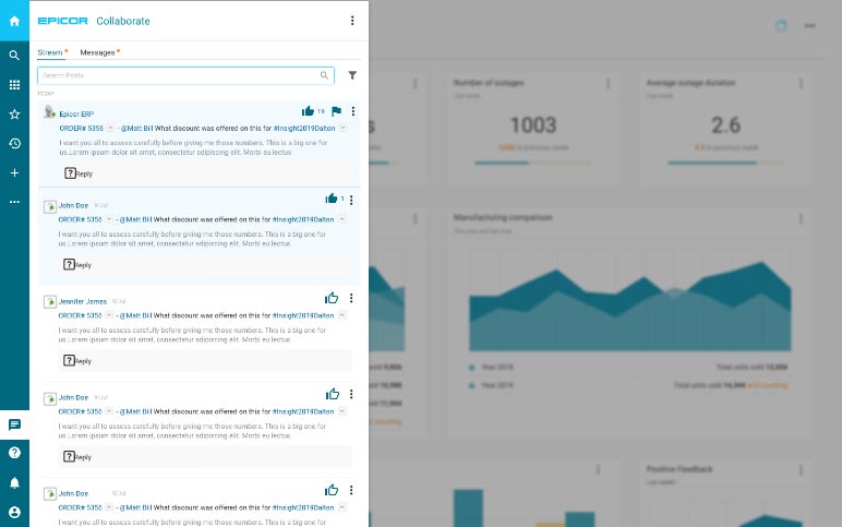 an iamge of epicor erp collaborate as revealed during epicor ignite 2020