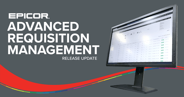 an image of epicor advanced requisition management on a workstation