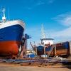 an image of ship in dry dock as a way to Leverage Downtime To Improve Core Systems And Processes. A reference to encompass virtual and remote consulting services