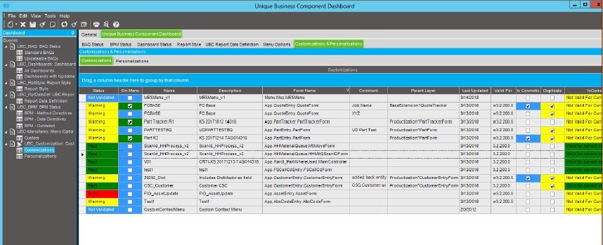 epicor erp cloud 10.2.600 UBC customziation tab