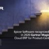 an image advertising the 2020 gartner magic quadrant for cloud erp report