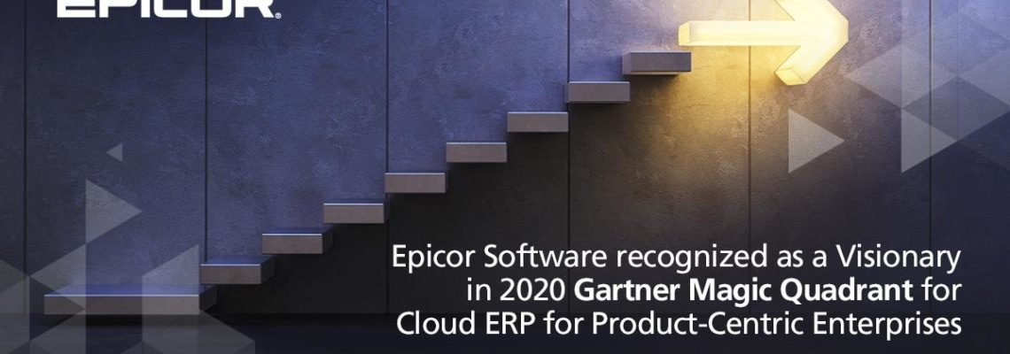 an image advertising the 2020 gartner magic quadrant for cloud erp report