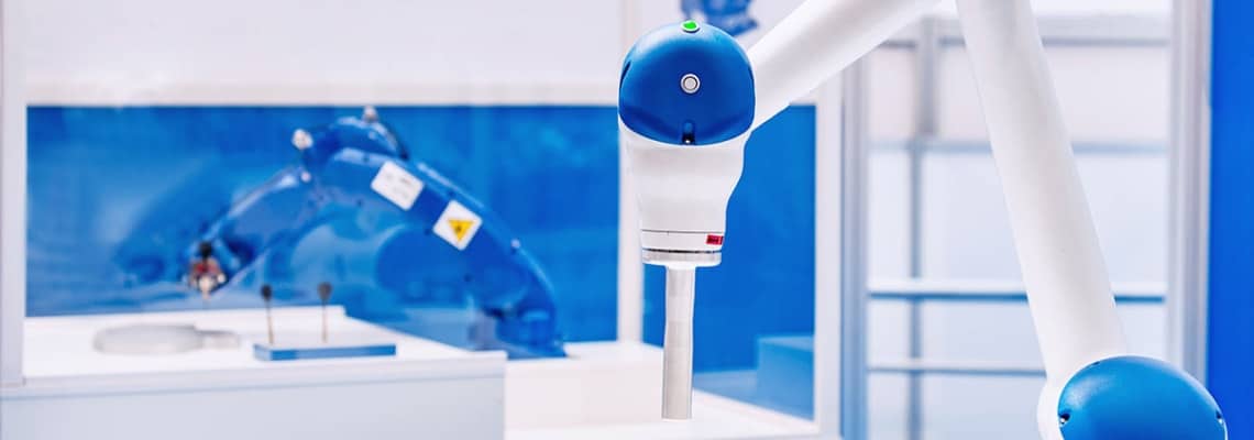 an image of collaborative robots and erp at work in manufacturing operations