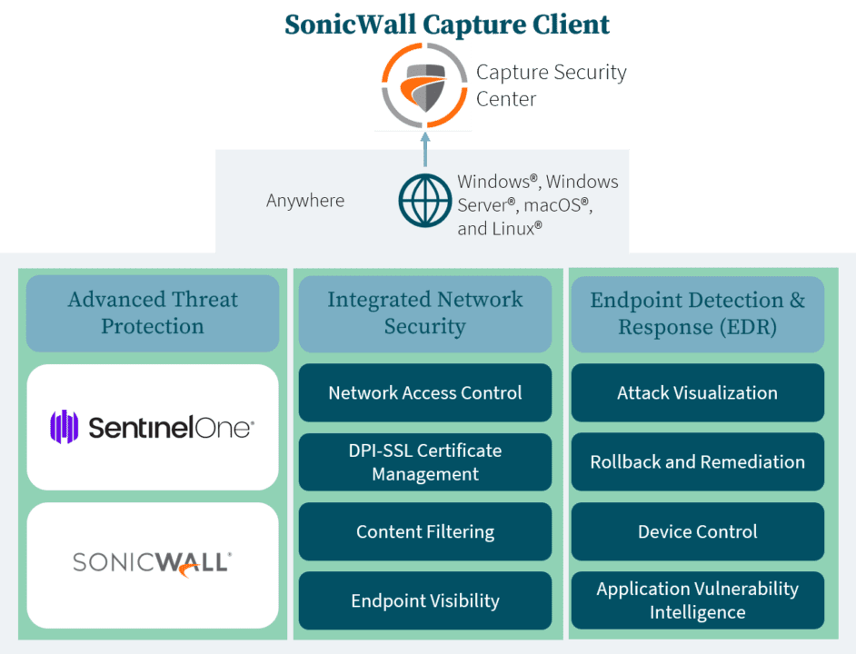 An image of the Epicor Security Suite Capture Client Diagram